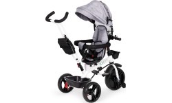 Trīsritenis Eco Toys ar 360° grozāmu sēdekli, zils