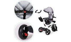Trīsritenis Eco Toys ar 360° grozāmu sēdekli, zils