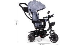 Tricycle with swivel seat canopy ECOTOYS
