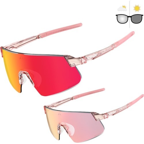 Photochromic Sports Sunglasses Altalist Hayate - Pink with Red Lenses