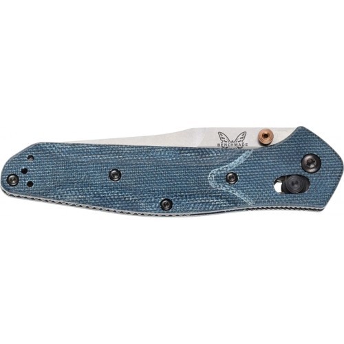 Nazis Benchmade 940-04 Osborne, Blue Denim Micarta