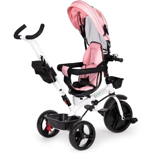 Tricycle tricycle stroller swivel seat 360* Pink ECOTOYS