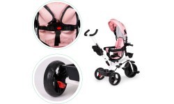Tricycle tricycle stroller swivel seat 360* Pink ECOTOYS