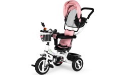 Трёхколёсный велосипед с поворотным козырьком и резиновыми колёсами ECOTOYS