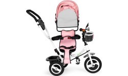Trīsritenis ar grozāmu jumtiņu un gumijas riteņiem ECOTOYS