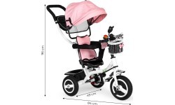 Tricycle rotating canopy durable rubber wheels ECOTOYS
