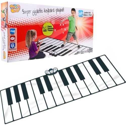 Liels muzikāls grīdas paklājs ar klavieru taustiņiem