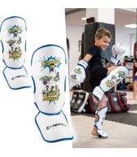 Bērnu apakšstilbu sargi inSPORTline Shinzox - Balts