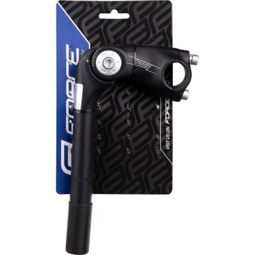 Velosipēda stūres iznesums FORCE S6 1" 25,4 / 90mm, regulējams (alumīnija, melns)