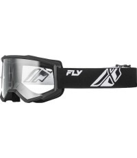 Bērnu motokrosa brilles Fly Racing Focus Youth - černá/bílá, čiré plexi