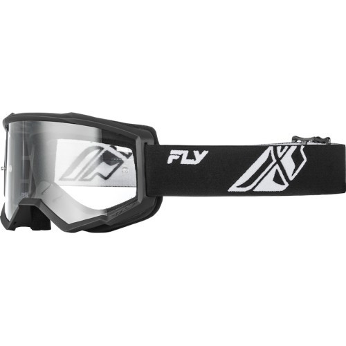 Children’s Motocross Goggles Fly Racing Focus Youth - černá/bílá, čiré plexi