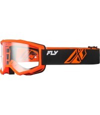 Children’s Motocross Goggles Fly Racing Focus Youth - černá/oranžová, čiré plexi