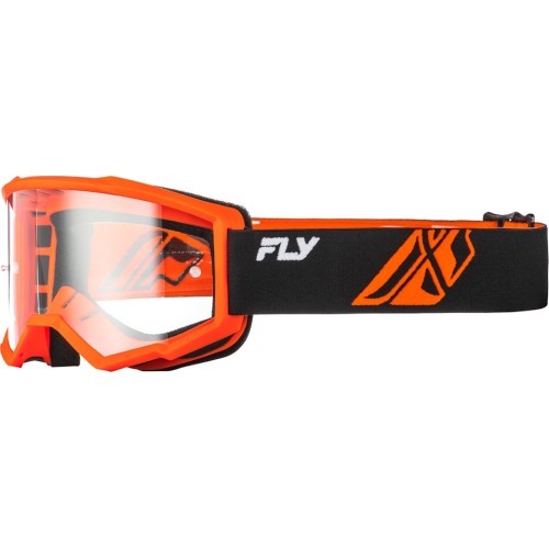 Bērnu motokrosa brilles Fly Racing Focus Youth - černá/oranžová, čiré plexi