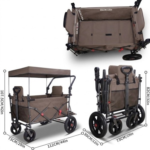Salokāms transportēšanas ratiņš inSPORTline StrollKidz bērnu pārvadāšanai