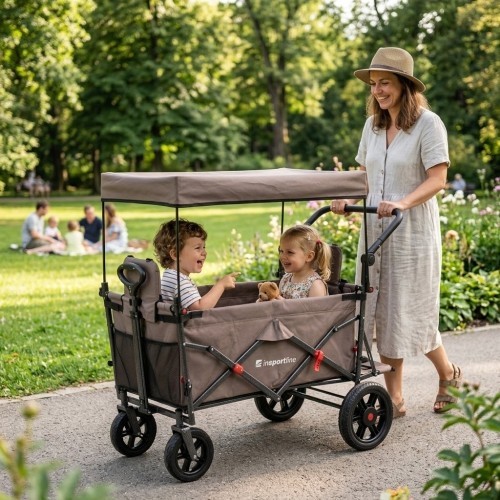 Salokāms transportēšanas ratiņš inSPORTline StrollKidz bērnu pārvadāšanai