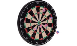 Dartboard, darts, sisal board, 46 cm, set of 6 darts