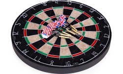 Dartboard, darts, sisal board, 46 cm, set of 6 darts