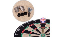 Dartboard, darts, sisal board, 46 cm, set of 6 darts