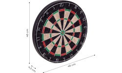 Dartboard, darts, sisal board, 46 cm, set of 6 darts