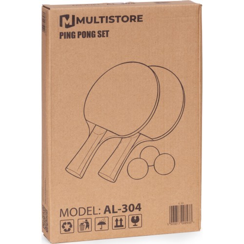 Table tennis set 2 ping-pong paddles 3 balls