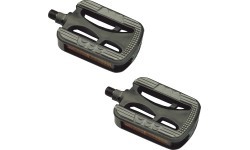 Педали TOP VELO 9/16", пластик, Non-Slip (чёрные)