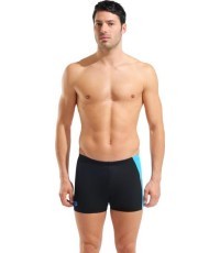 M Printed Splice Swim Short Black-Turquoise 100 - 580