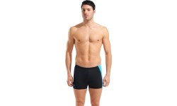 M Printed Splice Swim Short Black-Turquoise 100 - 580