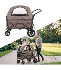 Salokāms transportēšanas rati suņiem inSPORTline StrayPaws