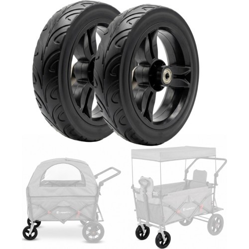 Запасные передние колёса для транспортных тележек StrollKidz и StrayPaws 4,5 x 19 см (2 x 8 дюймов) – комплект из 2 шт.