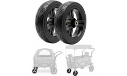 Priekšējie rezerves riteņi StrollKidz un StrayPaws transportēšanas ratiem 4,5 x 19 cm (2 x 8 collas) – 2 gab. komplekts