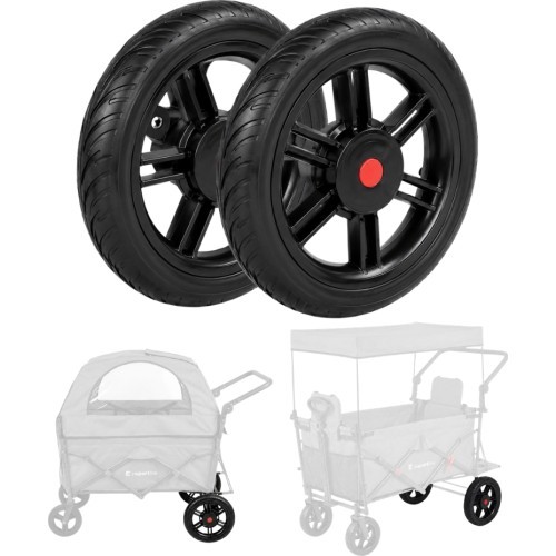 Replacement Rear Wheels for StrollKidz and StrayPaws Transport Wagons 5.5 x 29 cm (2.2 x 11.4 in) – Set of 2