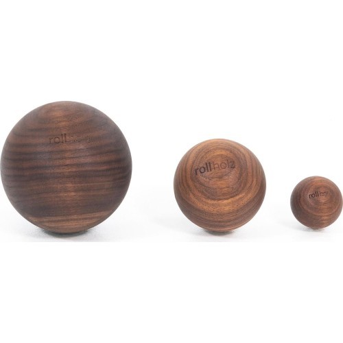 rollholz Kugel Set Nussbaum