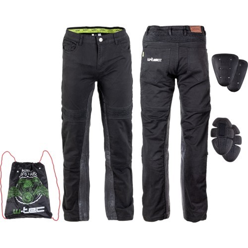 Vīriešu motociklista bikses W-TEC Raggan - Melna