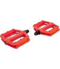 BMX pedāļi 9/16" plastmasas, sarkani