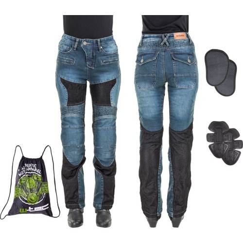 Women’s Moto Jeans W-TEC Bolftyna - Black/Blue