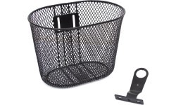 Children's bicycle handlebar bag, metal (black)