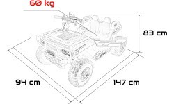 Bagijs PROSPECTOR 4x4 STRONG, melns