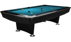 Бильярдный стол Dynamic II, глянцевый чёрный, пул, 9 футов, сукно Simonis 860 tournament blue