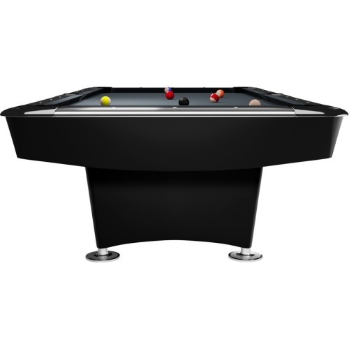 Бильярдный стол Dynamic II, глянцевый чёрный, пул, 9 футов, сукно Simonis 860 tournament blue