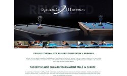 Billiard Table Dynamic II, shining black, Pool, 9 ft, Simonis 860 tournament blue