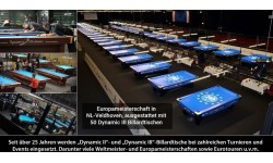Billiard Table Dynamic II, shining black, Pool, 9 ft, Simonis 860 tournament blue