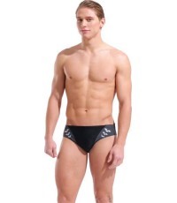 M Steplogo Swim Briefs Black-Asphalt 100 - 550