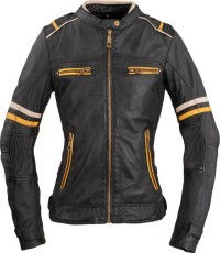 Women’s Leather Motorcycle Jacket W-TEC Traction Lady - Black