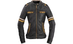 Women’s Leather Motorcycle Jacket W-TEC Traction Lady - Black