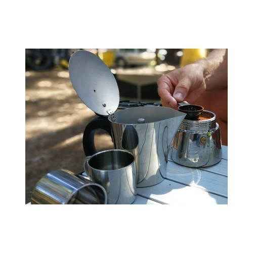 Nerūsējošā tērauda espresso kafijas kanna BasicNature, 6 tases