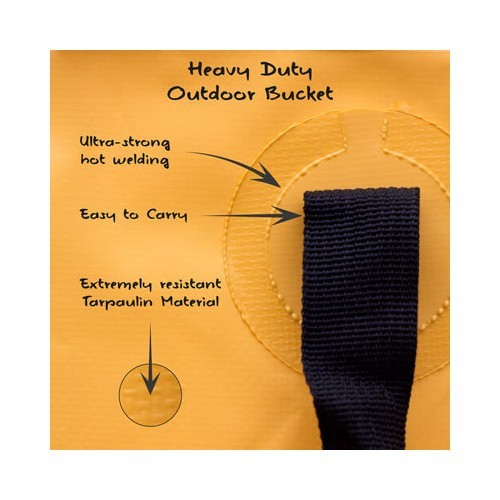 Bucket ActiveSol Collapsable 10L, Yellow