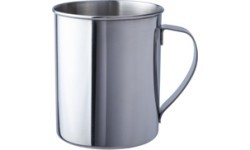 Nerūsējošā tērauda krūze BasicNature, pulēta, 0,4 l