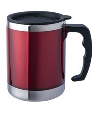 Thermal Mug BasicNature Stainless Steel Beaker MUG, 0.42L, Red