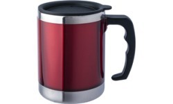Thermal Mug BasicNature Stainless Steel Beaker MUG, 0.42L, Red