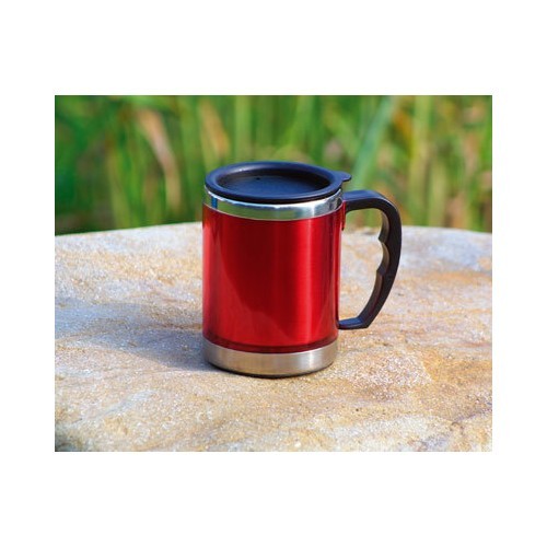 Thermal Mug BasicNature Stainless Steel Beaker MUG, 0.42L, Red